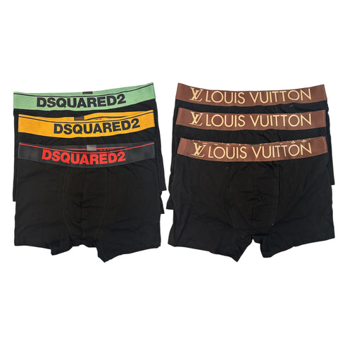 Σετ 6 Τεμάχια Boxers Louis Vuitton & Dsquared
