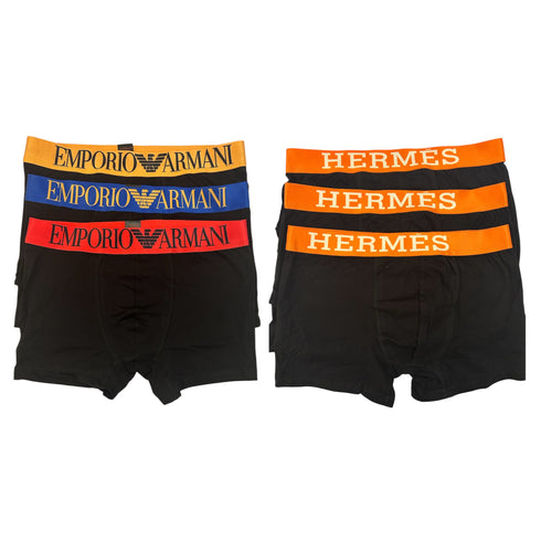 Σετ 6 Τεμάχια Boxers Emporio Armani & Hermes