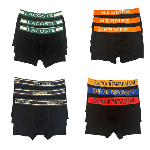 Σετ 12 Τεμάχια Boxers Lacoste & Hermes & Christian Dior & Emporio Armani