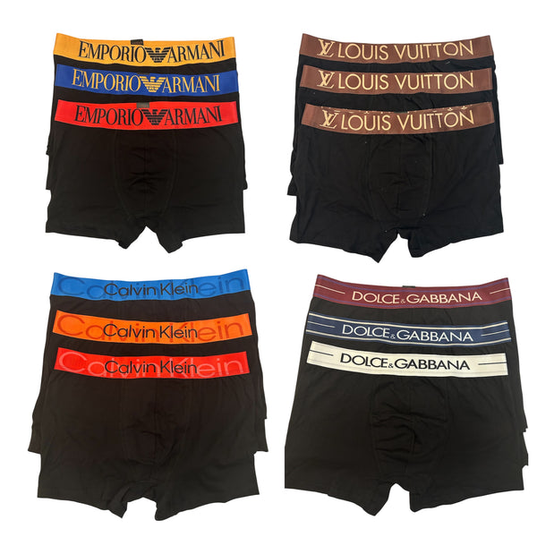 Σετ 12 Τεμάχια Boxers Emporio Armani & Louis Vuitton & Calvin Klein & Dolce Cabbana